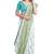 Aqua blue jacquard saree
