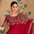 Red georgette embroidered wedding-saree