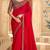Red georgette embroidered wedding-saree