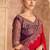 Red georgette embroidered wedding-saree
