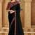 Black georgette embroidered wedding-saree