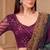 Wine grey georgette embroidered bollywood-saree