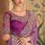 Mauve georgette embroidered bridal-saree