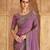 Mauve georgette embroidered bridal-saree