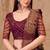 Maroon grey georgette embroidered -saree