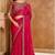Magenta chiffon embroidered bridal-saree