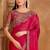 Magenta chiffon embroidered bridal-saree