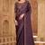 Purple chiffon embroidered bridal-saree