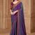 Purple grey georgette embroidered -saree
