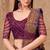 Purple grey georgette embroidered -saree