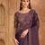 Purple chiffon embroidered bridal-saree