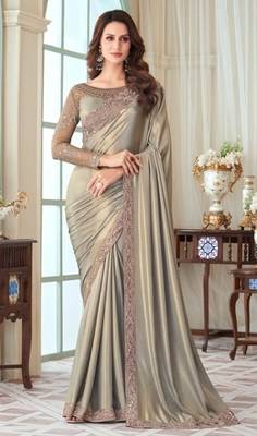 Silversilk embroidered silk-saree 1