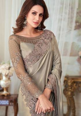 Silversilk embroidered silk-saree 2