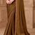 Deep gold georgette embroidered -saree