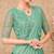 Turquoise green georgette embroidered party-wear-saree