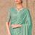 Turquoise green georgette embroidered party-wear-saree