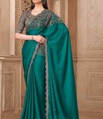 Tealsilk embroidered silk-saree