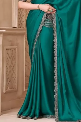 Tealsilk embroidered silk-saree