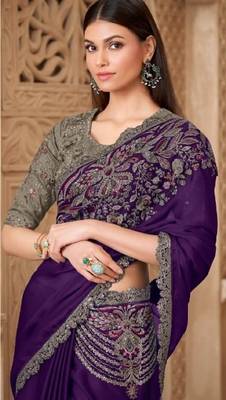 Purplesilk embroidered silk-saree 3