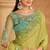 Pista green chiffon embroidered bridal-saree