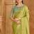 Pista green chiffon embroidered bridal-saree