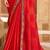 Orange red chiffon embroidered bridal-saree