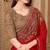 Redsilk embroidered silk-saree