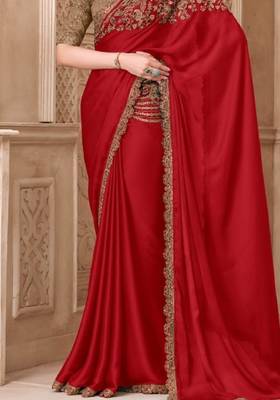 Redsilk embroidered silk-saree 4