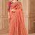 Orangesilk embroidered silk-saree