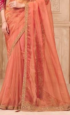 Orangesilk embroidered silk-saree 4