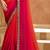 Orange pink chiffon embroidered -saree