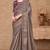 Beige georgette embroidered party-wear-saree