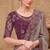 Beige georgette embroidered party-wear-saree