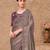 Beige georgette embroidered party-wear-saree