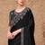 Black georgette embroidered party-wear-saree