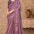 Mauve georgette embroidered party-wear-saree