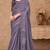 Lavender georgette embroidered party-wear-saree