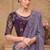 Lavender georgette embroidered party-wear-saree