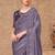Lavender georgette embroidered party-wear-saree