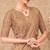 Beige georgette embroidered party-wear-saree