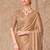 Beige georgette embroidered party-wear-saree