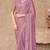 Mauve georgette embroidered party-wear-saree