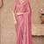 Pink georgette embroidered party-wear-saree
