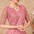 Pink georgette embroidered party-wear-saree