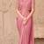 Pink georgette embroidered party-wear-saree