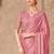 Pink georgette embroidered party-wear-saree