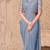 Grey georgette embroidered party-wear-saree