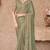 Sea green georgette embroidered -saree