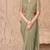 Sea green georgette embroidered -saree