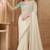 Off white georgette embroidered -saree